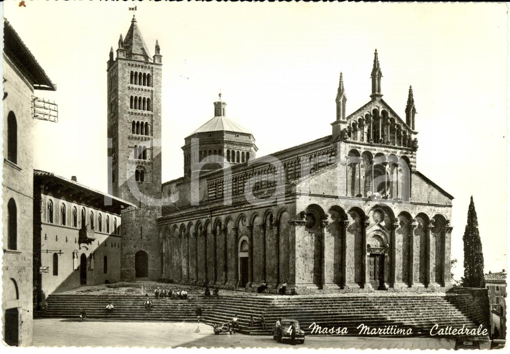 Cartolina originale da collezione 1955 ca MASSA MARITTIMA GR Cattedrale di SAN CERBONE Cartolina FG NV 1