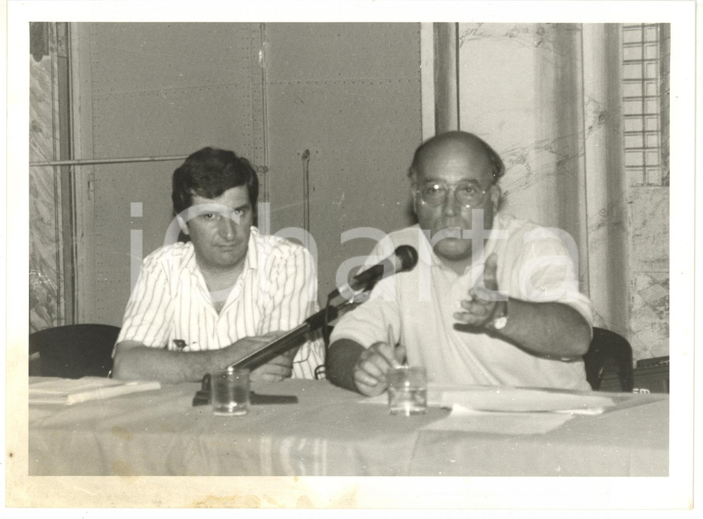 Fotografia d epoca originale 1995 GENOVA Villa Piantelli  Conferenza con Salvatore CHIARADIA Foto 24x18 1