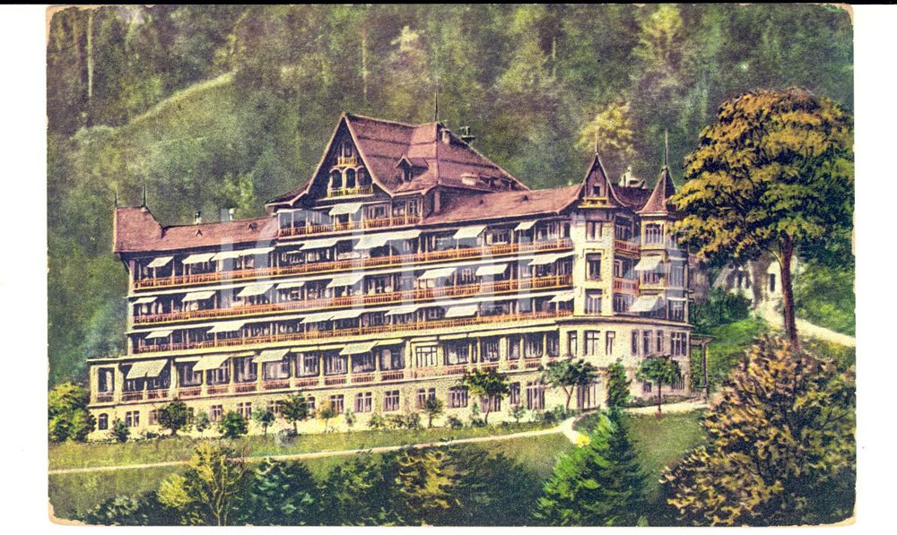 Cartolina originale da collezione 1913  VAL MONT SUR TERRITET (CH) Veduta *Cartolina a marchesa Anna CAVRIANI 1