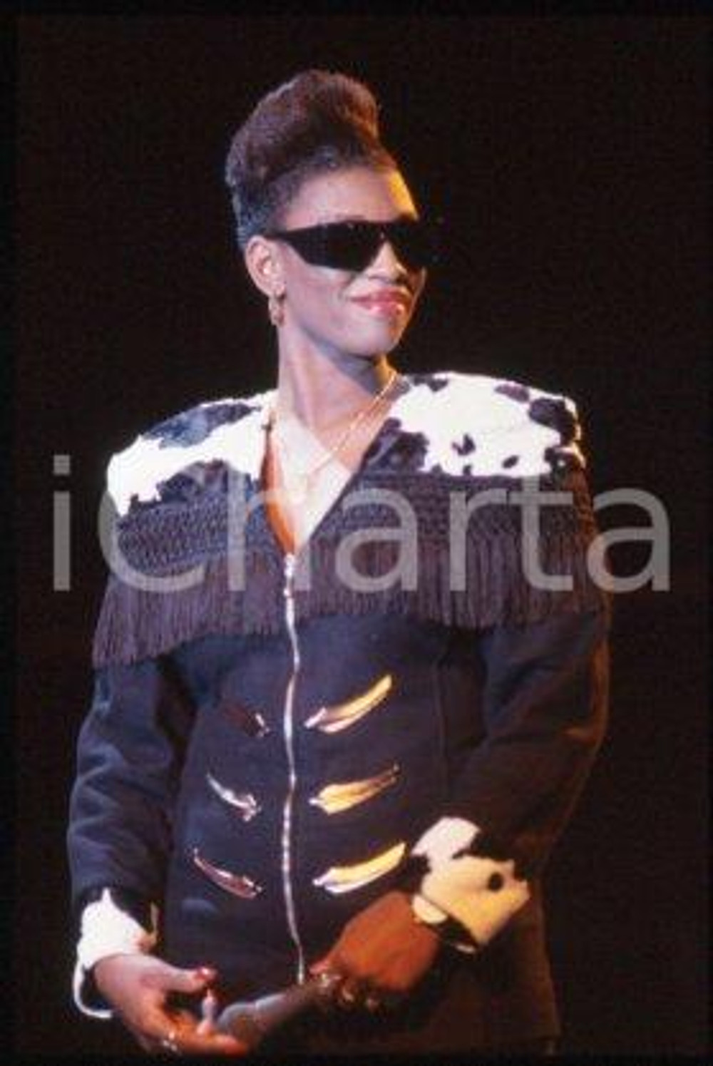 35mm vintage slide* 1990 ca ITALY American house music singer ADEVA (45)