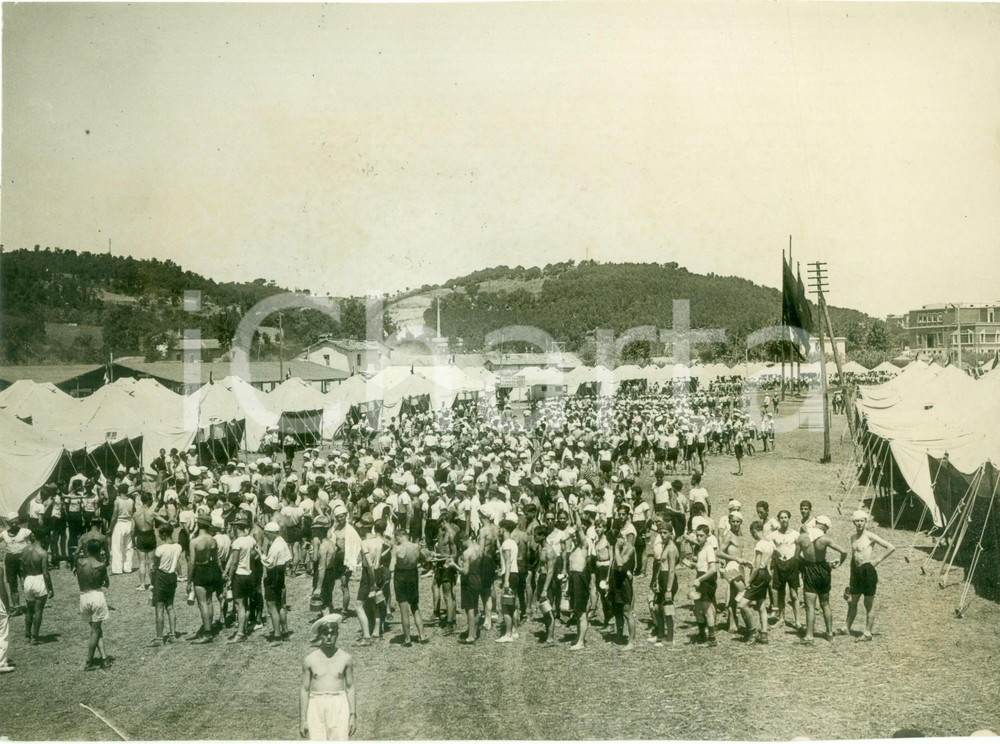 Fotografia d epoca originale 1931 ROMA Distribuzione rancio ai Capi Centuria Avanguardisti FOTOGRAFIA 1