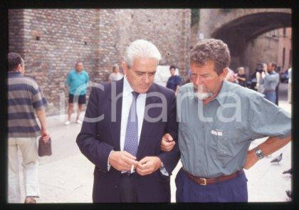 35mm vintage slide* 1990 ca ITALY Skipper & sports commentator Cino RICCI (16)
