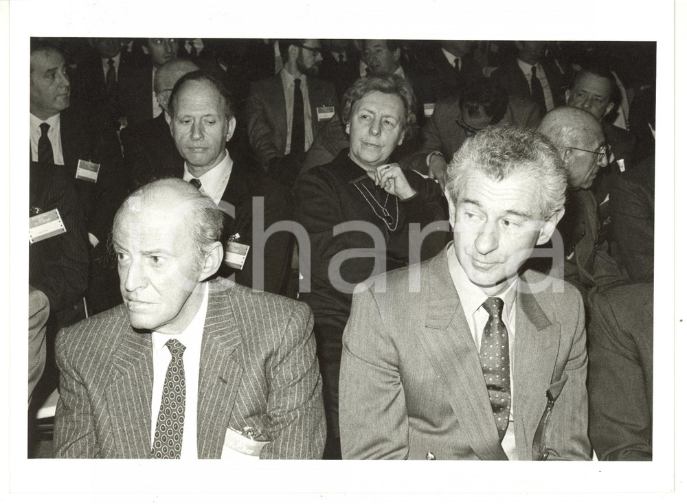 1985 ca CONFINDUSTRIA Convegno con Pietro MARZOTTO e Leopoldo PIRELLI *Foto 