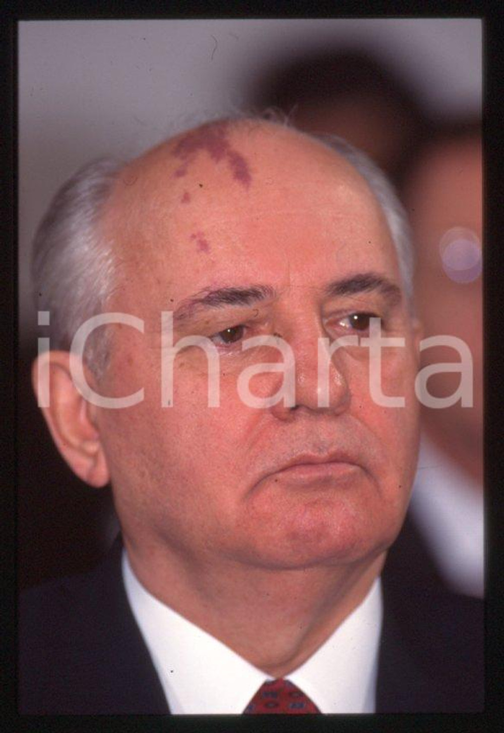 35mm vintage slide* 1994 RIMINI “Centro Pio Manzù” Michail GORBACHEV *Ritratto 2