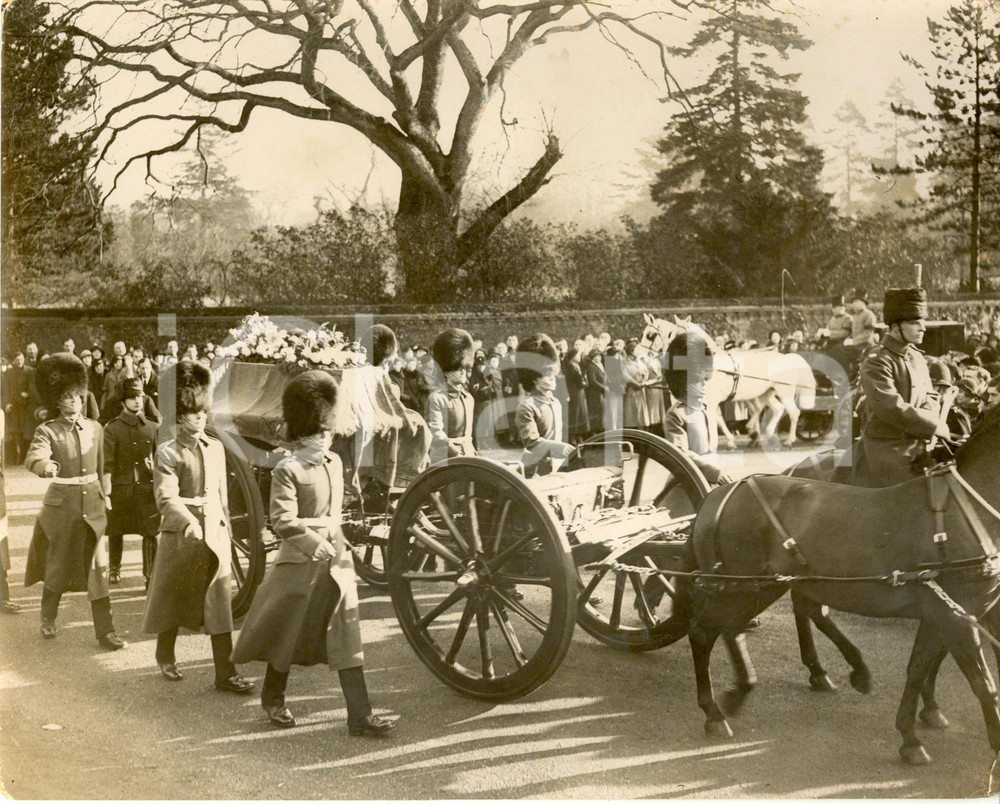 Fotografia d epoca originale 1936 SANDRINGHAM UK Corteo funebre per KING GEORGE V con folla  Fotografia 1
