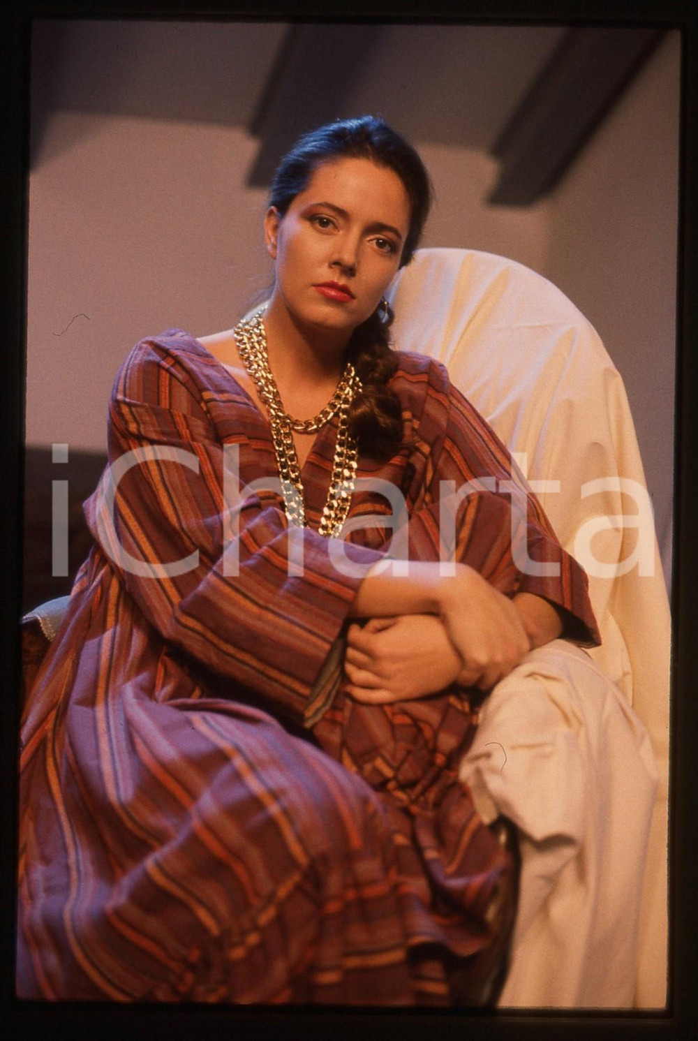 35mm vintage slide* 1985 ca RAI UNO ITALIA SERA Laura LATTUADA Ritratto (21)