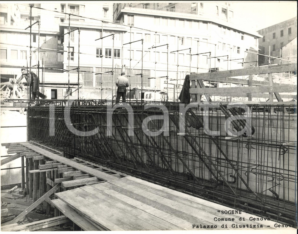 1966 GENOVA Costruzione nuovo Palazzo di Giustizia - Ditta SOGENE *Foto 24x18
