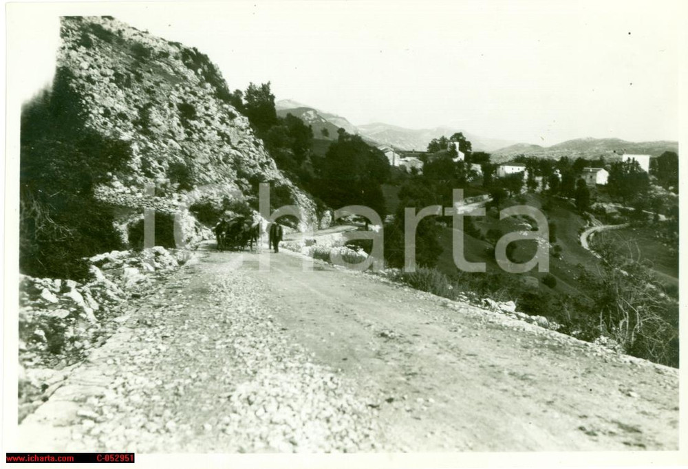 Fotografia d'epoca originale 1930 LUPOGLIANO CROAZIA La nuova strada sul TRESTENICO 1