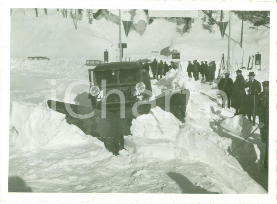 Fotografia d epoca originale 1934 MODENA ? Nuovo spazzaneve FIAT 700/c sgombraneve a vomere FOTOGRAFIA 1