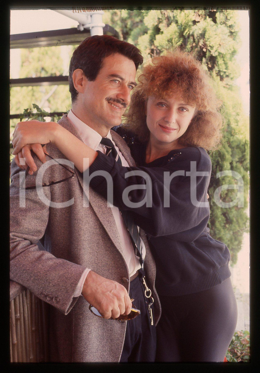 35mm vintage slide* 1985 ca ITALIA Giuseppe PAMBIERI Lia TANZI Ritratto (3)