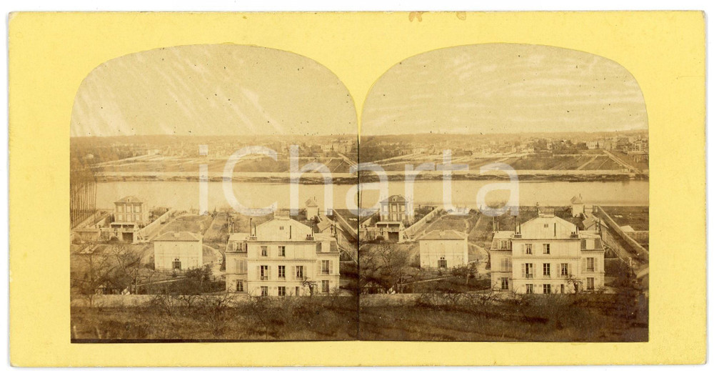1900 ca BELGIUM (?) View with a river - Antique Stereoview Fotografia stereoscopica d'epoca, su cartoncino.FORMATO: 18x9 cmCONDIZIONI: G    originale e autentica 1