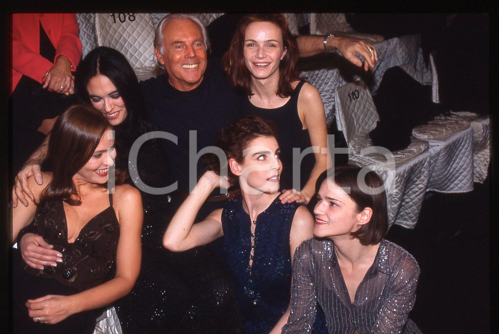 Giorgio ARMANI Ornella MUTI e Francesca NERI 1995 MILANO * 35 mm vintage slide 4