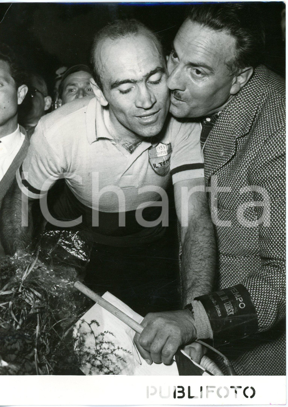 1953 ROMA - CICLISMO Gara ROMA-NAPOLI-ROMA - Il vincitore Fiorenzo MAGNI *Foto