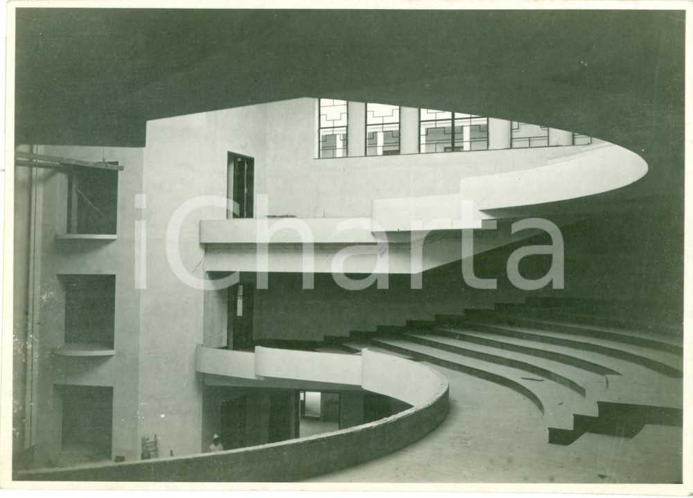 Fotografia d epoca originale 1932 BENGASI LIBIA Tribune interne del nuovo Teatro Fotografia ANIMATA 1
