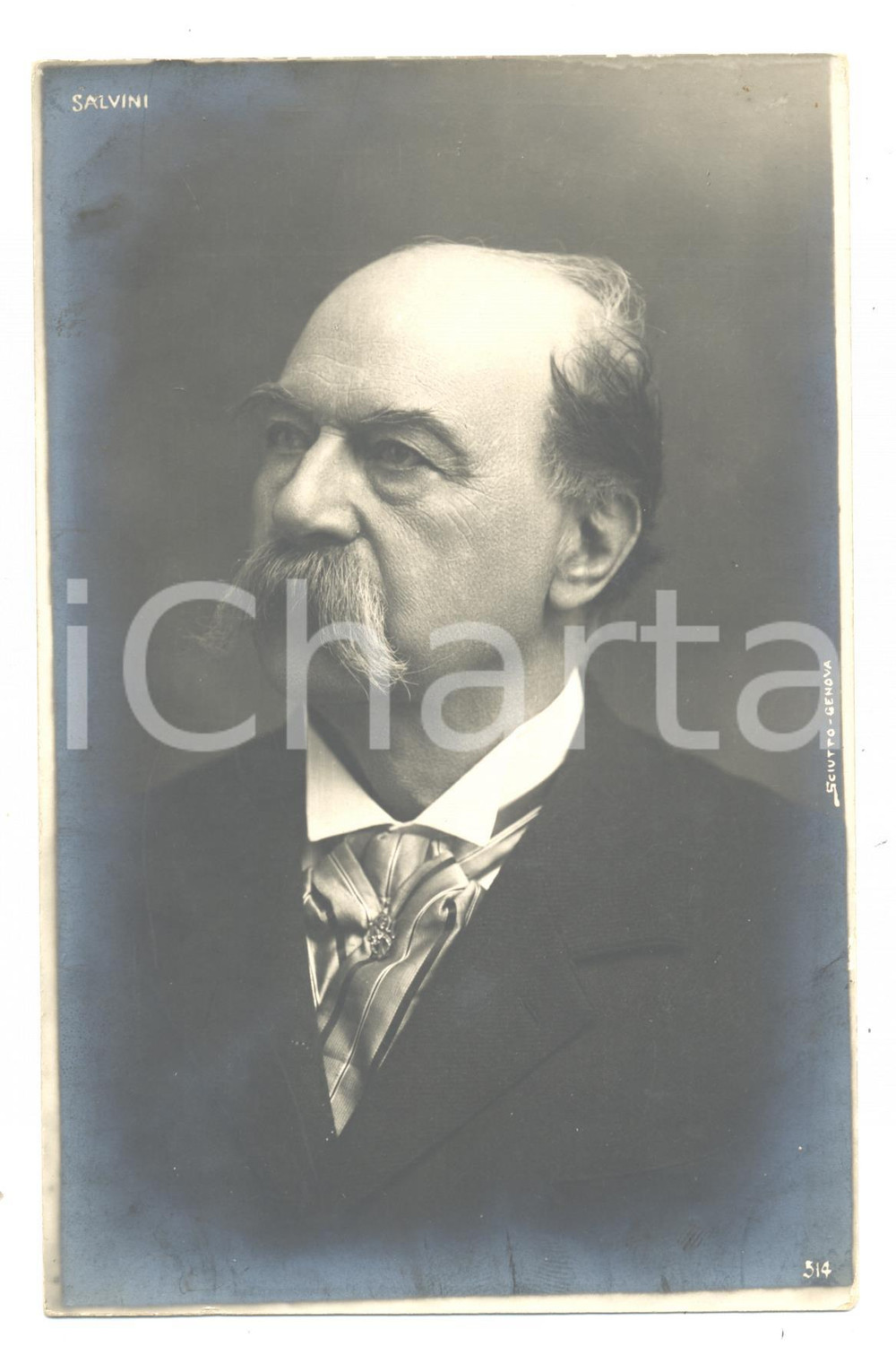 1910 ca TEATRO Tommaso SALVINI Ritratto dell'attore *Cartolina SCIUTTO FP NV