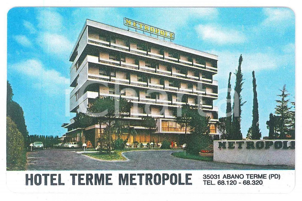 Oggetto da collezione cartaceo 1969 ABANO TERME Hotel Metropole  Calendario da taschino 11x7 cm 1