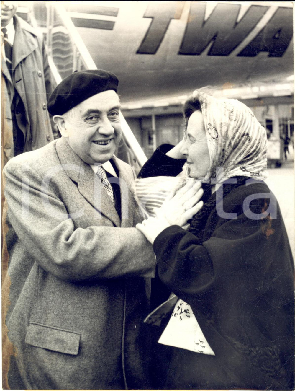 1953 FRANKFURT Professor Ernst REUTER back from America *Photo 15x20 cm