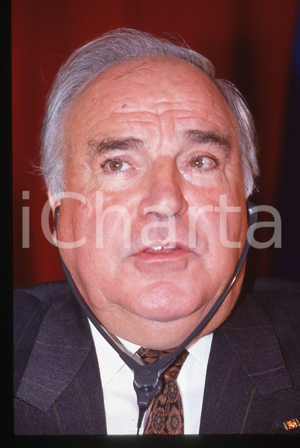 35mm vintage slide* 1992 FIRENZE Helmut KOHL ritratto cancelliere tedesco CDU 3