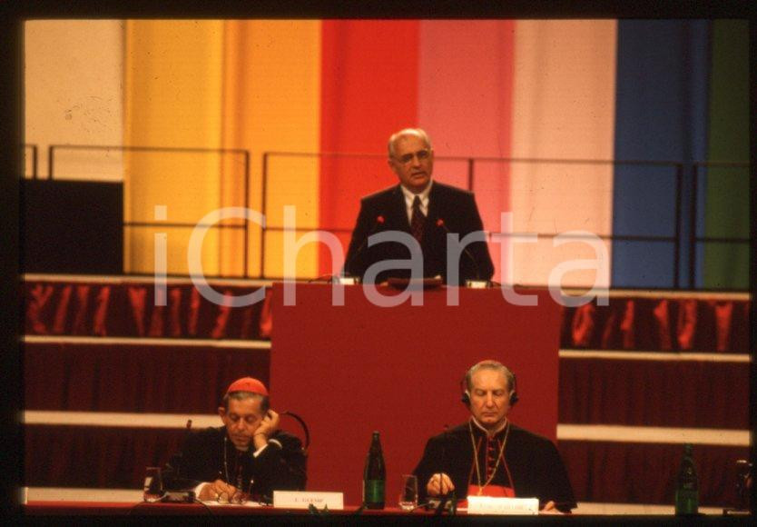 Fotografia d epoca originale 35mm vintage slide 1990 ca Michail GORBACHEV Carlo Maria MARTINI JÃ³zef GLEMP 8 1