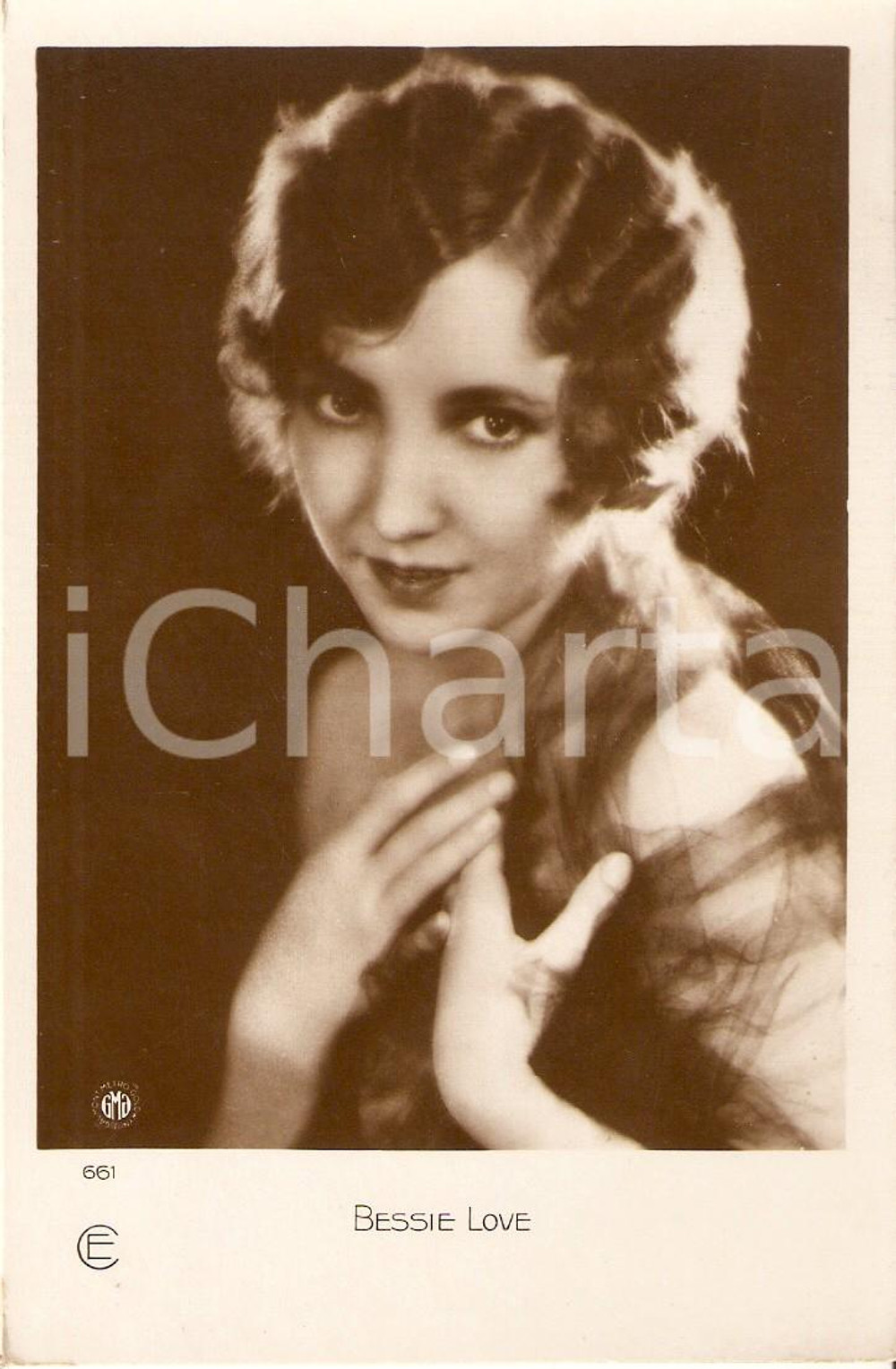 Cartolina originale da collezione 1930 ca CINEMA Attrice Bessie LOVE Ritratto *Cartolina FP NV 1