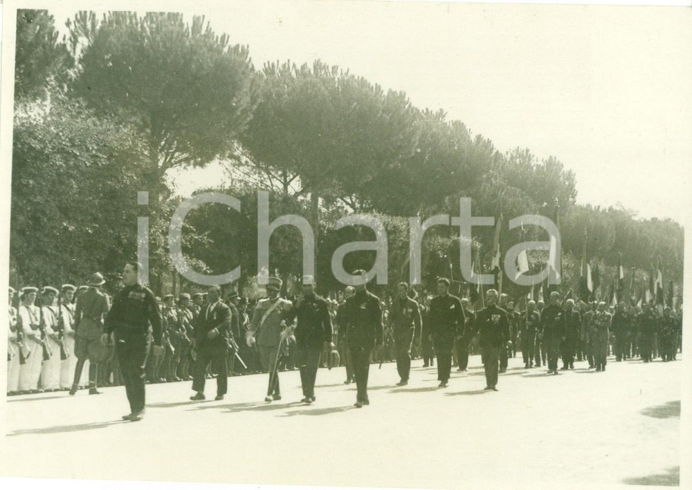 Fotografia d epoca originale 1935 ca ROMA Sfilata dell Associazione Combattenti e Reduci Fotografia 1
