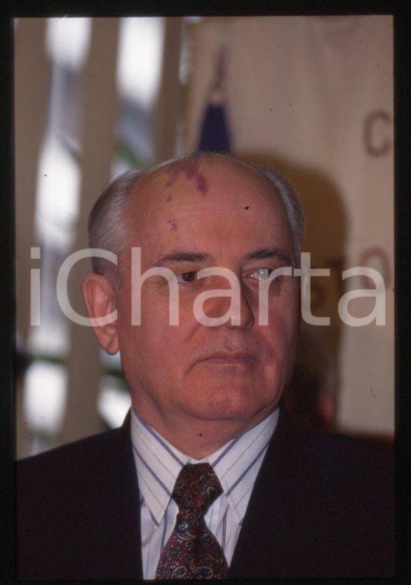 Fotografia d epoca originale 35mm vintage slide 1995 SESTO SAN GIOVANNI  Visita Michail GORBACHEV 9 1