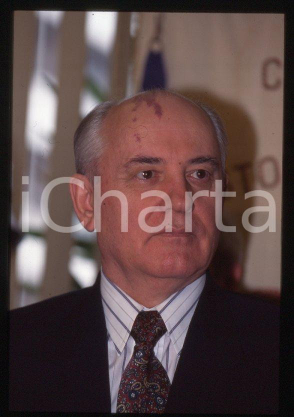 Fotografia d epoca originale 35mm vintage slide 1995 SESTO SAN GIOVANNI  Visita Michail GORBACHEV 11 1