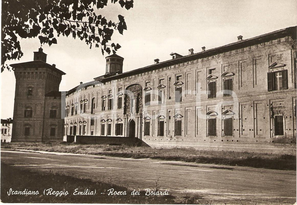 Cartolina originale da collezione 1954 SCANDIANO (RE) Rocca dei BOIARDO Panorama *Cartolina FG VG 1