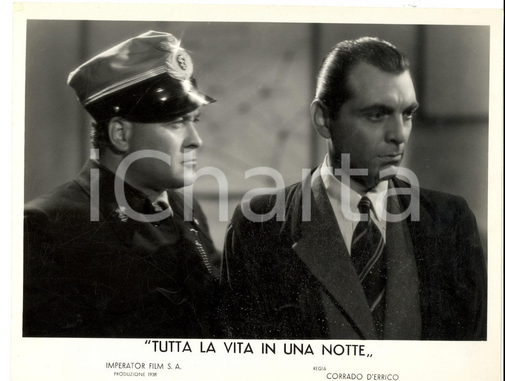Fotografia d epoca originale 1939 CINEMA Tutta la vita in una notte  Camillo PILOTTO  e Mino DORO Foto 1