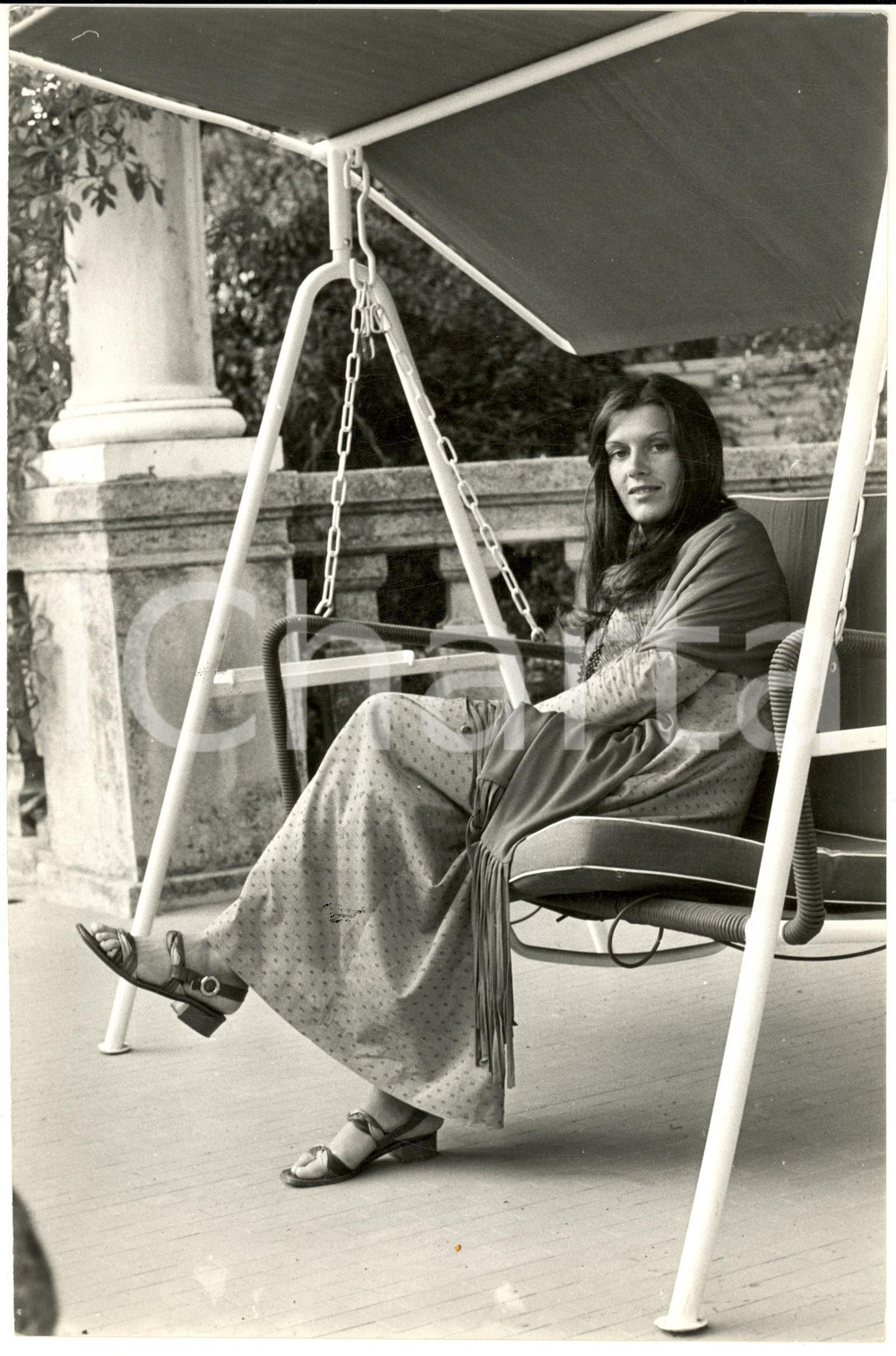 1971 COSTUME ITALIA Ritratto di Caterina CASELLI incinta (2) - Foto 20x30 cm