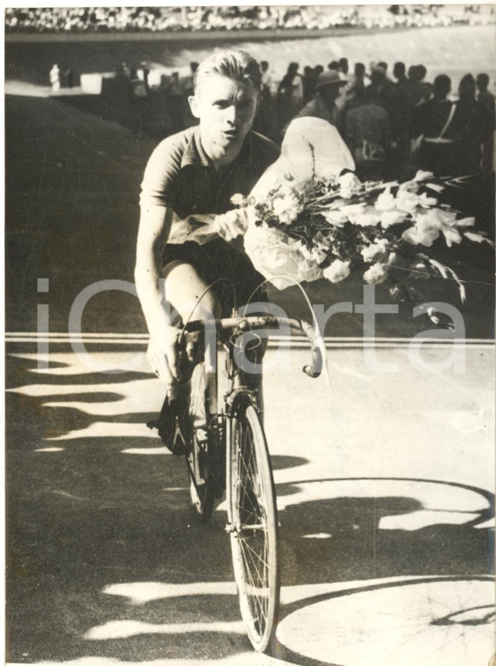 1957 CICLISMO TOUR DE FRANCE Pierino BAFFI vince tappa COLMAR-BESANCON Foto