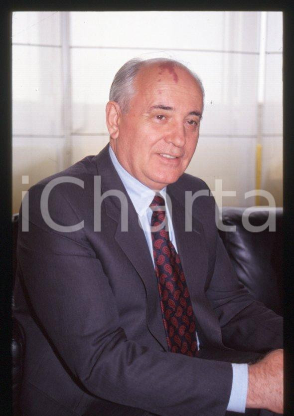 Fotografia d epoca originale 35mm vintage slide 1993 MILANO Michail GORBACHEV a Palazzo PIRELLI 7 1