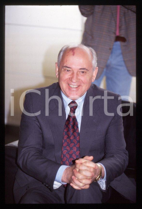 Fotografia d epoca originale 35mm vintage slide 1993 MILANO Michail GORBACHEV a Palazzo PIRELLI 4 1