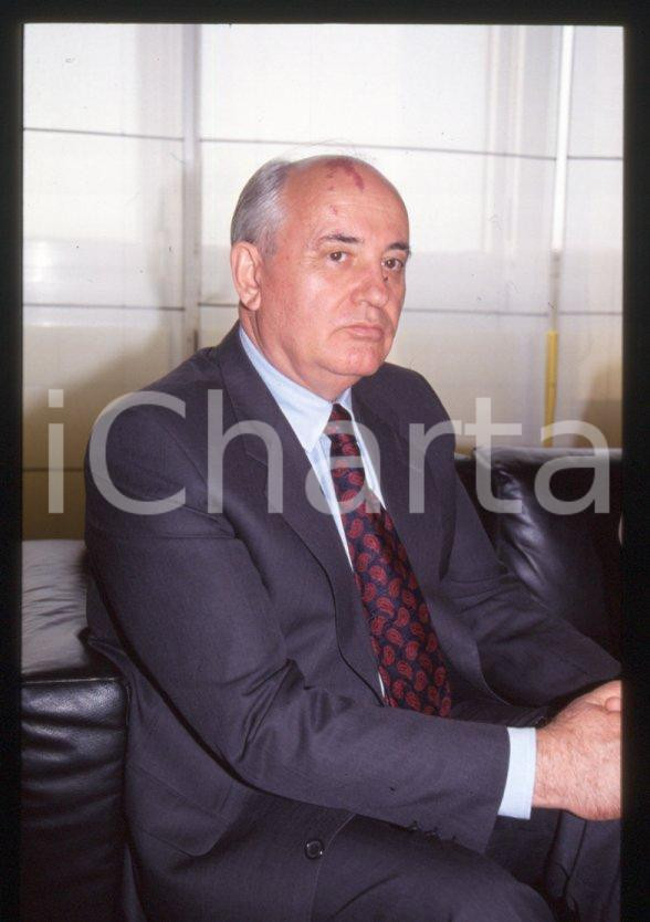 Fotografia d epoca originale 35mm vintage slide 1993 MILANO Michail GORBACHEV a Palazzo PIRELLI 11 1