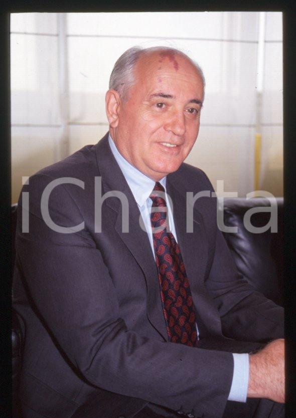 Fotografia d epoca originale 35mm vintage slide 1993 MILANO Michail GORBACHEV a Palazzo PIRELLI 15 1