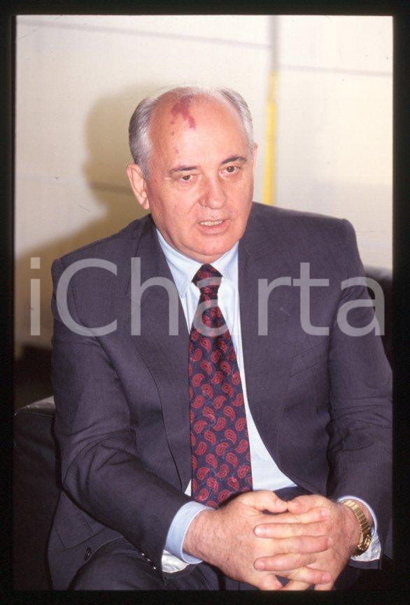 Fotografia d epoca originale 35mm vintage slide 1993 MILANO Michail GORBACHEV a Palazzo PIRELLI 16 1
