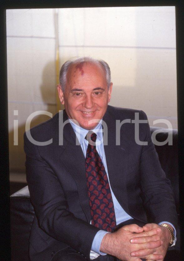 Fotografia d epoca originale 35mm vintage slide 1993 MILANO Michail GORBACHEV a Palazzo PIRELLI 20 1