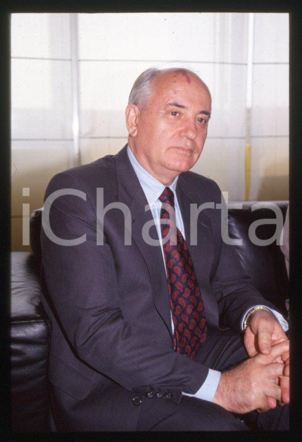 Fotografia d epoca originale 35mm vintage slide 1993 MILANO Michail GORBACHEV a Palazzo PIRELLI 21 1