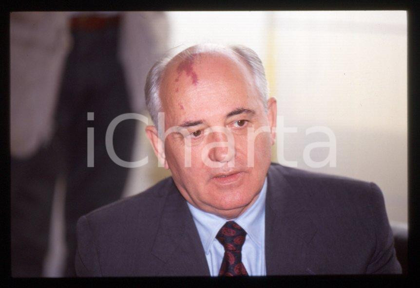 Fotografia d epoca originale 35mm vintage slide 1993 MILANO Michail GORBACHEV a Palazzo PIRELLI 27 1