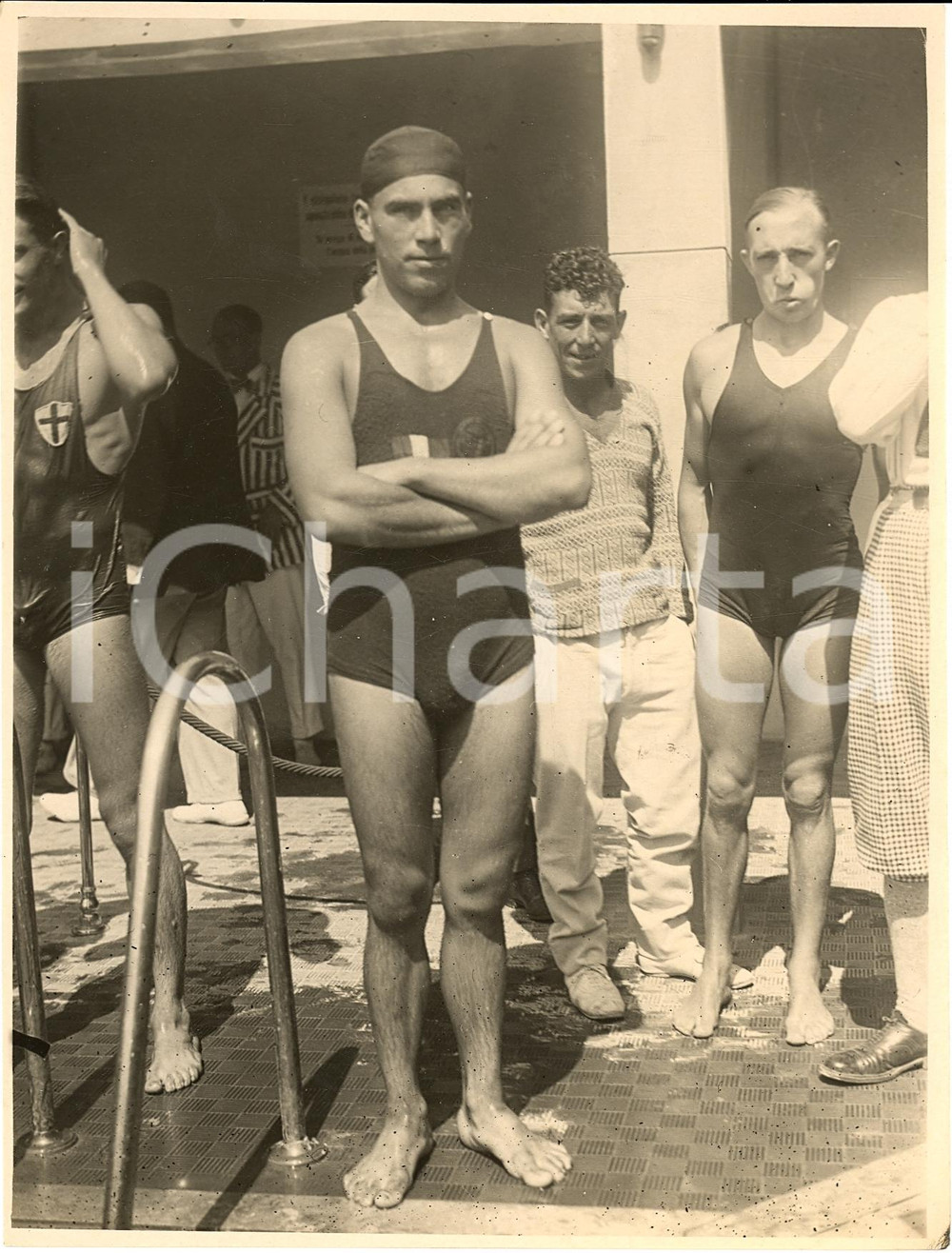 Fotografia d'epoca originale 1935 ca MILANO Partecipante a campionati nuoto del GUF - Foto 1 1