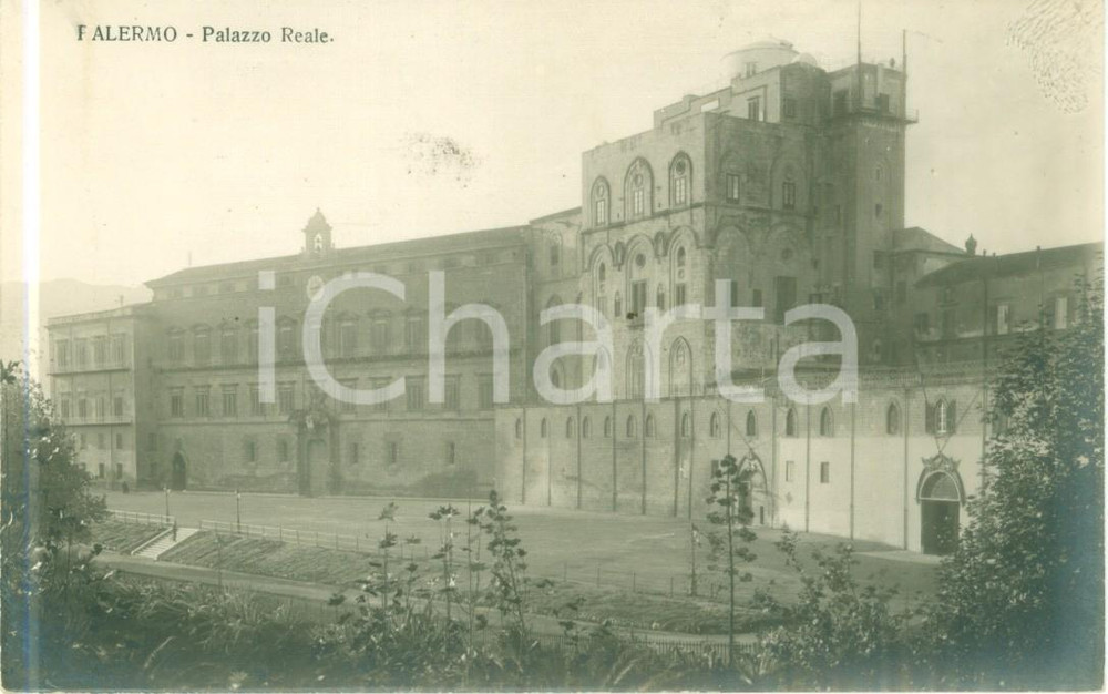 Cartolina originale da collezione 1930 PALERMO Panorama del Palazzo Reale Cartolina FP NV 1