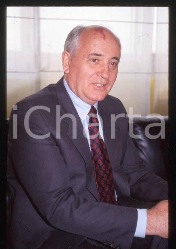 Fotografia d epoca originale 35mm vintage slide 1993 MILANO Michail GORBACHEV a Palazzo PIRELLI 8 1