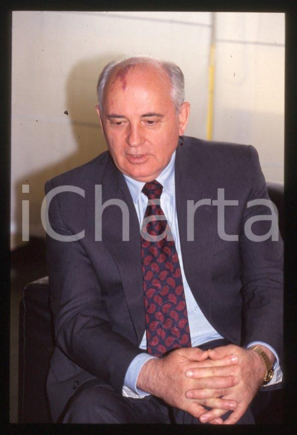 Fotografia d epoca originale 35mm vintage slide 1993 MILANO Michail GORBACHEV a Palazzo PIRELLI 29 1