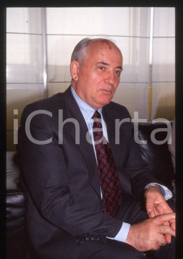Fotografia d epoca originale 35mm vintage slide 1993 MILANO Michail GORBACHEV a Palazzo PIRELLI 31 1