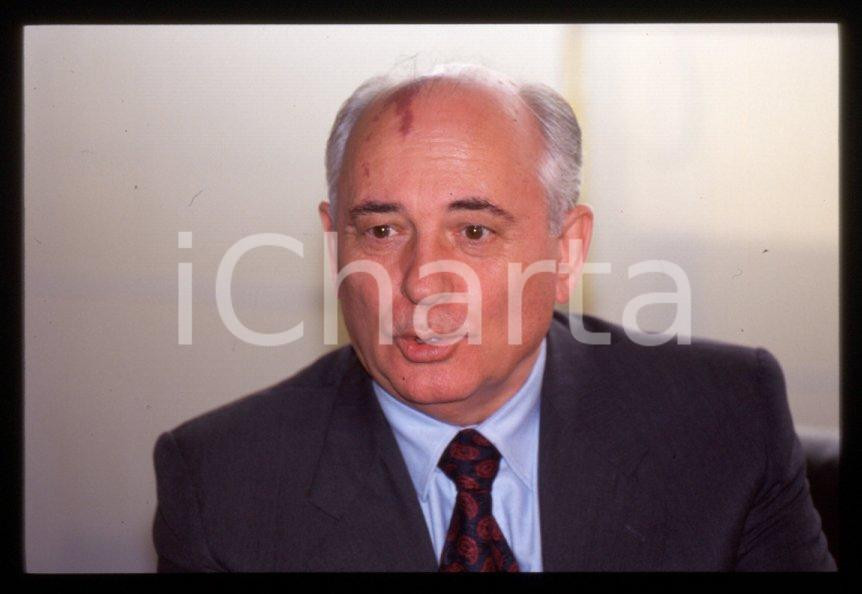 Fotografia d epoca originale 35mm vintage slide 1993 MILANO Michail GORBACHEV a Palazzo PIRELLI 34 1
