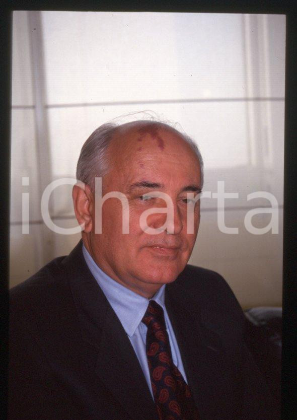 Fotografia d epoca originale 35mm vintage slide 1993 MILANO Michail GORBACHEV a Palazzo PIRELLI 35 1