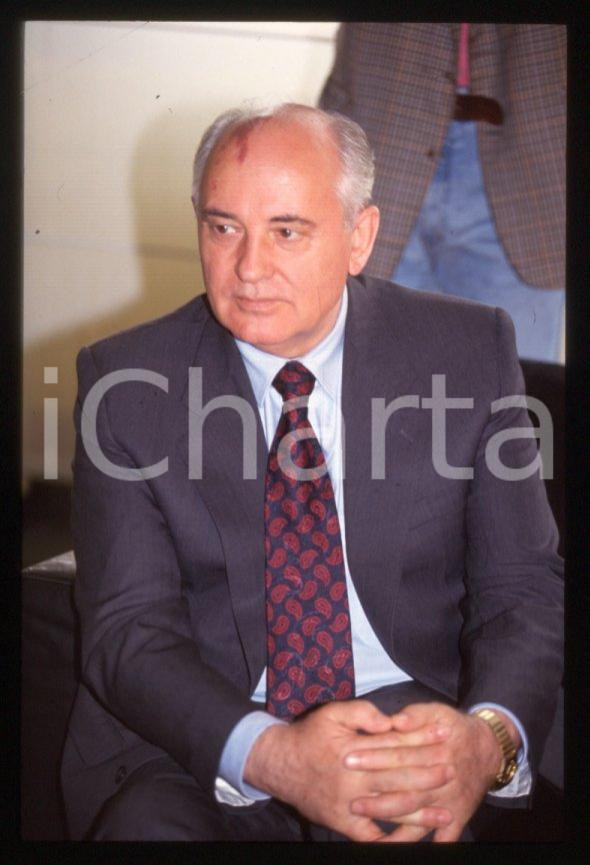 Fotografia d epoca originale 35mm vintage slide 1993 MILANO Michail GORBACHEV a Palazzo PIRELLI 37 1