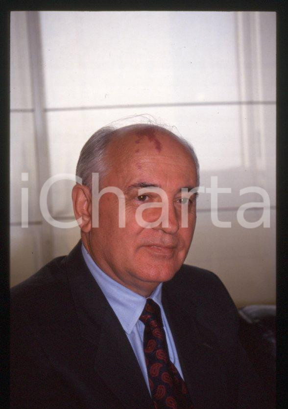 Fotografia d epoca originale 35mm vintage slide 1993 MILANO Michail GORBACHEV a Palazzo PIRELLI 39 1