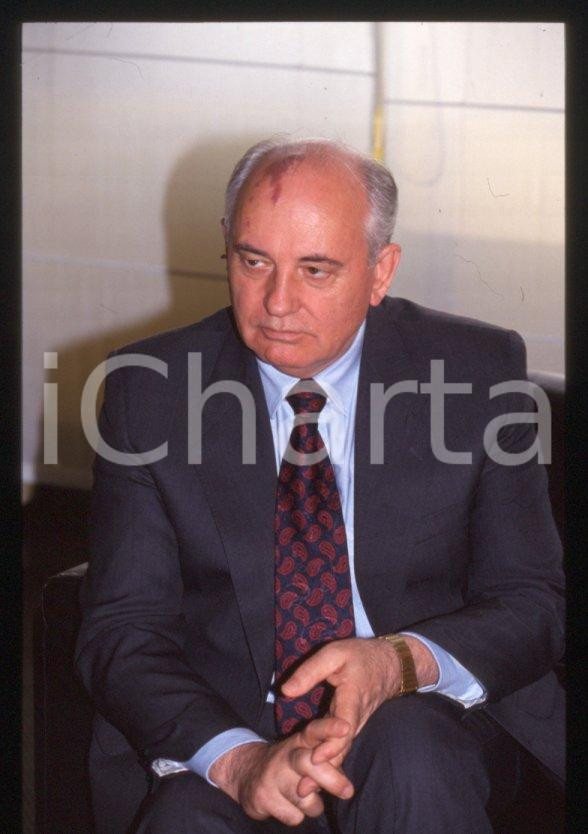Fotografia d epoca originale 35mm vintage slide 1993 MILANO Michail GORBACHEV a Palazzo PIRELLI 41 1