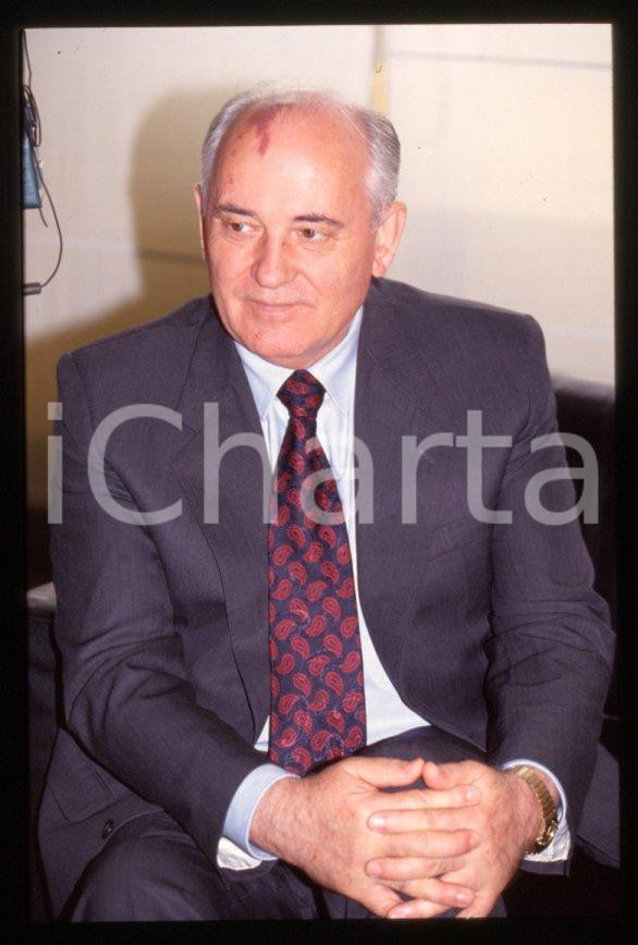Fotografia d epoca originale 35mm vintage slide 1993 MILANO Michail GORBACHEV a Palazzo PIRELLI 26 1